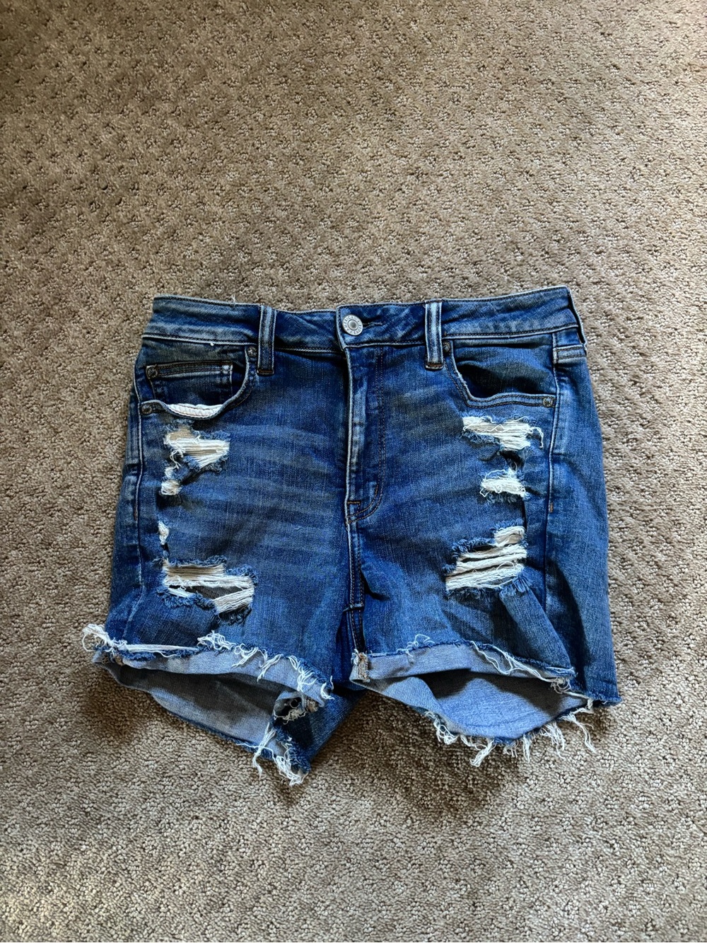 American Eagle Dark Wash Denim High Rise Shorts